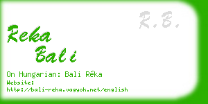 reka bali business card